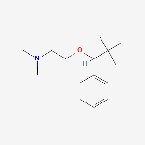 molecular formula C15H25NO B3059068 Ethanamine, 2-(2,2-dimethyl-1-phenylpropoxy)-N,N-dimethyl- CAS No. 94039-71-1