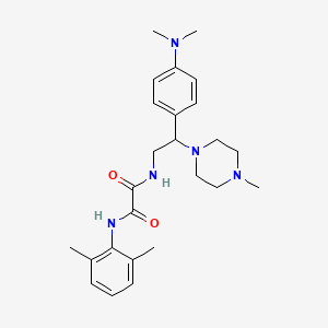 molecular formula C25H35N5O2 B3059085 Ethanediamide, N1-[2-[4-(dimethylamino)phenyl]-2-(4-methyl-1-piperazinyl)ethyl]-N2-(2,6-dimethylphenyl)- CAS No. 941869-56-3