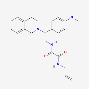 molecular formula C24H30N4O2 B3059088 Ethanediamide, N1-[2-(3,4-dihydro-2(1H)-isoquinolinyl)-2-[4-(dimethylamino)phenyl]ethyl]-N2-2-propen-1-yl- CAS No. 941869-89-2