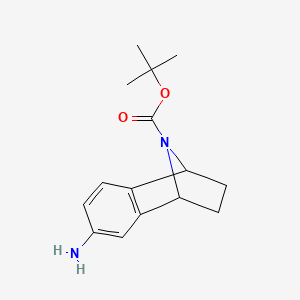 molecular formula C15H20N2O2 B3059097 Tert-butyl 4-amino-11-azatricyclo[6.2.1.0,2,7]undeca-2,4,6-triene-11-carboxylate CAS No. 942492-11-7