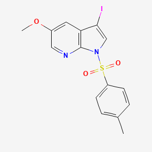 3-Iodo-5-methoxy-1-(4-methylbenzenesulfonyl)-1H-pyrrolo[2,3-b]pyridine