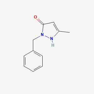 molecular formula C11H12N2O B3059136 1-benzyl-3-methyl-1H-pyrazol-5-ol CAS No. 946-24-7