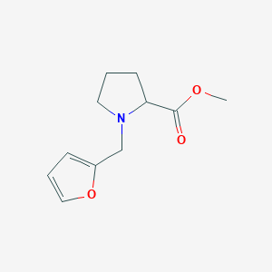 molecular formula C11H15NO3 B3059145 Methyl 1-(2-furylmethyl)pyrrolidine-2-carboxylate CAS No. 946409-42-3