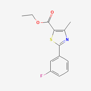 molecular formula C13H12FNO2S B3059161 Ethyl 2-(3-Fluorophenyl)-4-methylthiazole-5-carboxylate CAS No. 948292-06-6