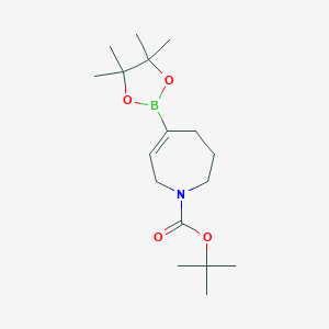 molecular formula C17H30BNO4 B3059189 tert-butyl 5-(4,4,5,5-tetramethyl-1,3,2-dioxaborolan-2-yl)-2,3,4,7-tetrahydro-1H-azepine-1-carboxylate CAS No. 951259-25-9