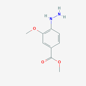 molecular formula C9H12N2O3 B3059193 Methyl 4-hydrazinyl-3-methoxybenzoate CAS No. 952285-55-1