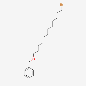 molecular formula C19H31BrO B3059198 Benzene, [[(12-bromododecyl)oxy]methyl]- CAS No. 95301-49-8