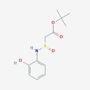 molecular formula C12H17NO4S B3059223 Acetic acid, [[(2-hydroxyphenyl)amino]sulfinyl]-, 1,1-dimethylethyl ester CAS No. 95778-73-7