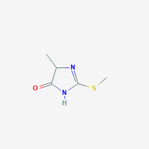 molecular formula C5H8N2OS B3059233 5-Methyl-2-(methylthio)-1H-imidazol-4(5H)-one CAS No. 95907-23-6