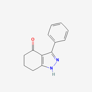 molecular formula C13H12N2O B3059286 3-phenyl-6,7-dihydro-1H-indazol-4(5H)-one CAS No. 96546-38-2