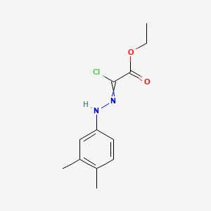 molecular formula C12H15ClN2O2 B3059296 Ethyl (2Z)-2-chloro-2-[2-(3,4-dimethylphenyl)hydrazin-1-ylidene]acetate CAS No. 96722-63-3