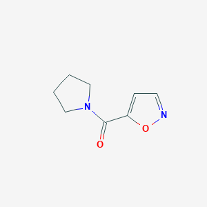 molecular formula C8H10N2O2 B3059340 5-(pyrrolidin-1-ylcarbonyl)isoxazole CAS No. 98239-65-7
