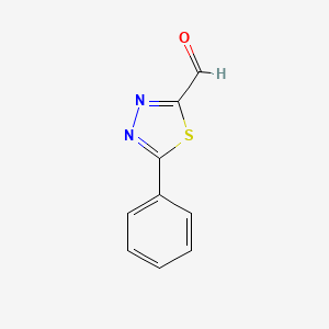 molecular formula C9H6N2OS B3059367 5-Phenyl-1,3,4-thiadiazole-2-carbaldehyde CAS No. 99066-69-0