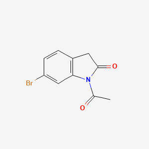 molecular formula C10H8BrNO2 B3059377 2H-Indol-2-one, 1-acetyl-6-bromo-1,3-dihydro- CAS No. 99365-44-3