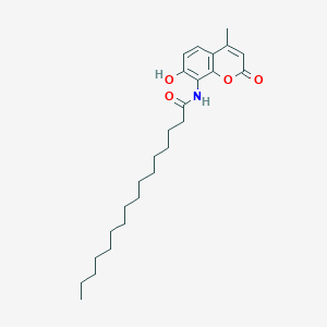 molecular formula C26H39NO4 B3059382 Hexadecanamide, N-(7-hydroxy-4-methyl-2-oxo-2H-1-benzopyran-8-yl)- CAS No. 99422-74-9