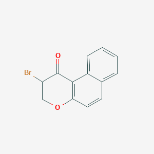 molecular formula C13H9BrO2 B3059388 1H-Naphtho[2,1-b]pyran-1-one, 2-bromo-2,3-dihydro- CAS No. 99515-49-8