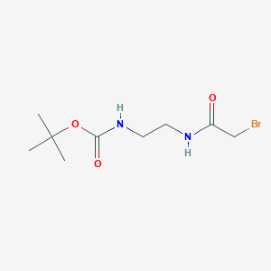 molecular formula C9H17BrN2O3 B3059396 tert-Butyl (2-(2-bromoacetamido)ethyl)carbamate CAS No. 99616-36-1
