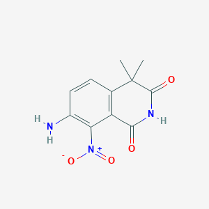 1,3(2H,4H)-Isoquinolinedione, 7-amino-4,4-dimethyl-8-nitro-