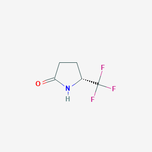 molecular formula C5H6F3NO B3059443 (5R)-5-(Trifluoromethyl)pyrrolidin-2-one CAS No. 1311255-07-8