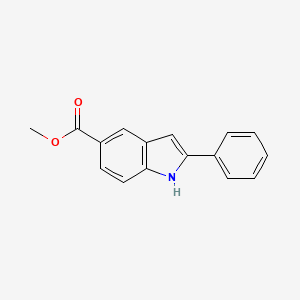 molecular formula C16H13NO2 B3059461 Methyl 2-phenyl-1H-indole-5-carboxylate CAS No. 190071-25-1