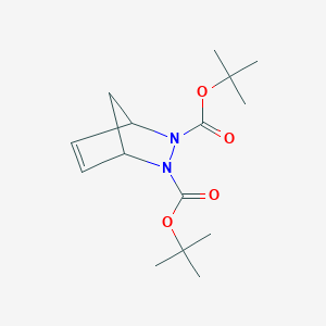 molecular formula C15H24N2O4 B3059499 Di-tert-butyl 2,3-diazabicyclo[2.2.1]hept-5-ene-2,3-dicarboxylate CAS No. 39203-22-0
