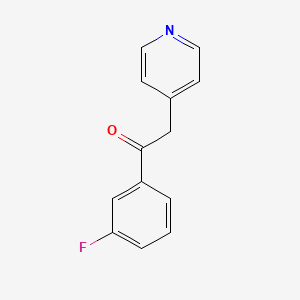 molecular formula C13H10FNO B3059559 1-(3-Fluorophenyl)-2-pyridin-4-ylethanone CAS No. 6576-04-1