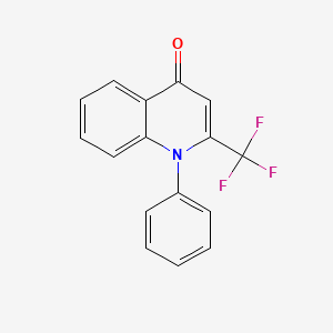 molecular formula C16H10F3NO B3059586 4(1H)-Quinolinone, 1-phenyl-2-(trifluoromethyl)- CAS No. 837364-35-9