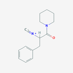 molecular formula C15H18N2O B3059589 Piperidine, 1-(2-isocyano-1-oxo-3-phenylpropyl)- CAS No. 85059-38-7