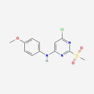 6-Chloro-2-(methanesulfonyl)-N-(4-methoxyphenyl)pyrimidin-4-amine