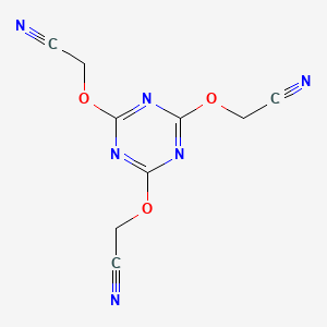 molecular formula C9H6N6O3 B3059601 1,3,5-Triazine, 2,4,6-tris(cyanomethoxy)- CAS No. 891-64-5