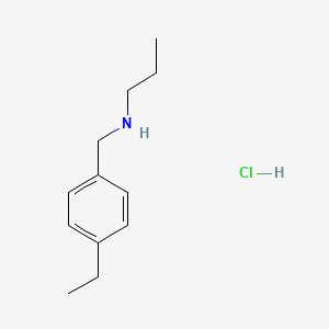 molecular formula C12H20ClN B3059635 N-(4-Ethylbenzyl)-1-propanamine hydrochloride CAS No. 1049678-00-3