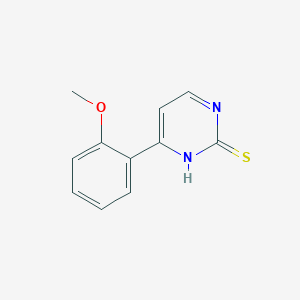 molecular formula C11H10N2OS B3059651 4-(2-Methoxyphenyl)-2-pyrimidinethiol CAS No. 1065101-28-1