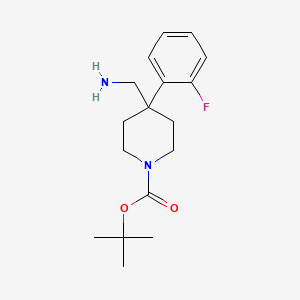 Tert-butyl 4-(aminomethyl)-4-(2-fluorophenyl)piperidine-1-carboxylate