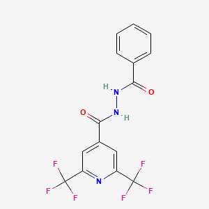 N'-[2,6-bis(trifluoromethyl)pyridine-4-carbonyl]benzohydrazide