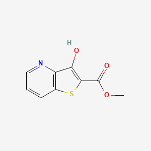 molecular formula C9H7NO3S B3059672 Methyl 3-hydroxythieno[3,2-b]pyridine-2-carboxylate CAS No. 111042-98-9
