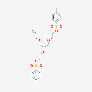 molecular formula C24H32O9S2 B3059685 Ethanol, 2,2'-((1-((2-propenyloxy)methyl)-1,2-ethanediyl]bis(oxy))bis-, bis(4-methylbenzenesulfonate) CAS No. 114719-15-2