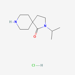 molecular formula C11H21ClN2O B3059712 2-Isopropyl-2,8-diazaspiro[4.5]decan-1-one hydrochloride CAS No. 1187173-33-6