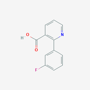 molecular formula C12H8FNO2 B3059728 2-(3-Fluorophenyl)nicotinic acid CAS No. 1214365-08-8