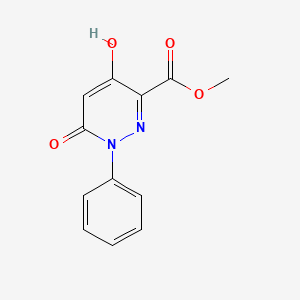 molecular formula C12H10N2O4 B3059731 Methyl 4-hydroxy-6-oxo-1-phenyl-1,6-dihydro-3-pyridazinecarboxylate CAS No. 121582-53-4