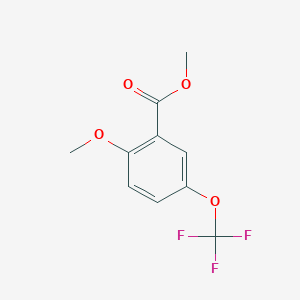 molecular formula C10H9F3O4 B3059768 Methyl 2-methoxy-5-(trifluoromethoxy)benzoate CAS No. 1261747-01-6