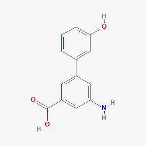 molecular formula C13H11NO3 B3059796 3-Amino-5-(3-hydroxyphenyl)benzoic acid CAS No. 1261960-83-1