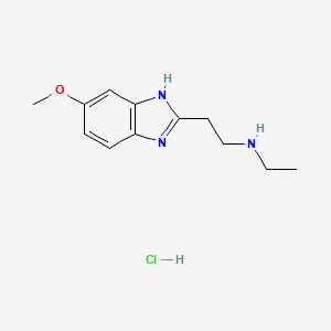 molecular formula C12H18ClN3O B3059810 N-Ethyl-2-(5-methoxy-1H-benzimidazol-2-yl)ethanamine hydrochloride CAS No. 1268990-50-6