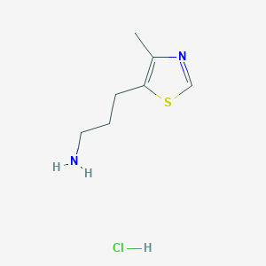 molecular formula C7H13ClN2S B3059812 [3-(4-Methyl-1,3-thiazol-5-yl)propyl]amine hydrochloride CAS No. 1269052-83-6