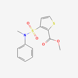 molecular formula C13H13NO4S2 B3059905 methyl 3-(N-methyl-N-phenylsulfamoyl)thiophene-2-carboxylate CAS No. 140947-38-2
