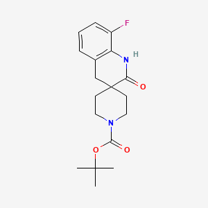 molecular formula C18H23FN2O3 B3059921 tert-Butyl 8'-fluoro-2'-oxo-2',4'-dihydro-1'H-spiro[piperidine-4,3'-quinoline]-1-carboxylate CAS No. 1439896-33-9