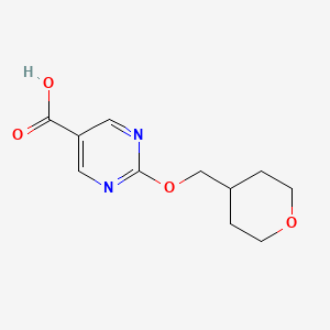 molecular formula C11H14N2O4 B3059932 2-(Oxan-4-ylmethoxy)pyrimidine-5-carboxylic acid CAS No. 1439899-47-4