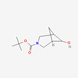 molecular formula C11H19NO3 B3059953 Tert-butyl 6-hydroxy-3-azabicyclo[3.1.1]heptane-3-carboxylate CAS No. 1523617-90-4