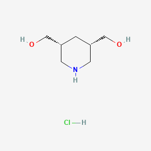 molecular formula C7H16ClNO2 B3059993 cis-3,5-Piperidinediyldimethanol hydrochloride CAS No. 1609396-20-4