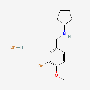 molecular formula C13H19Br2NO B3060006 N-(3-bromo-4-methoxybenzyl)cyclopentanamine hydrobromide CAS No. 1609400-02-3