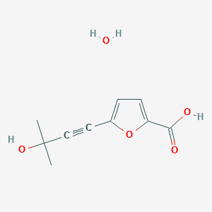 molecular formula C10H12O5 B3060022 5-(3-Hydroxy-3-methyl-1-butyn-1-yl)-2-furoic acid hydrate CAS No. 1609400-90-9